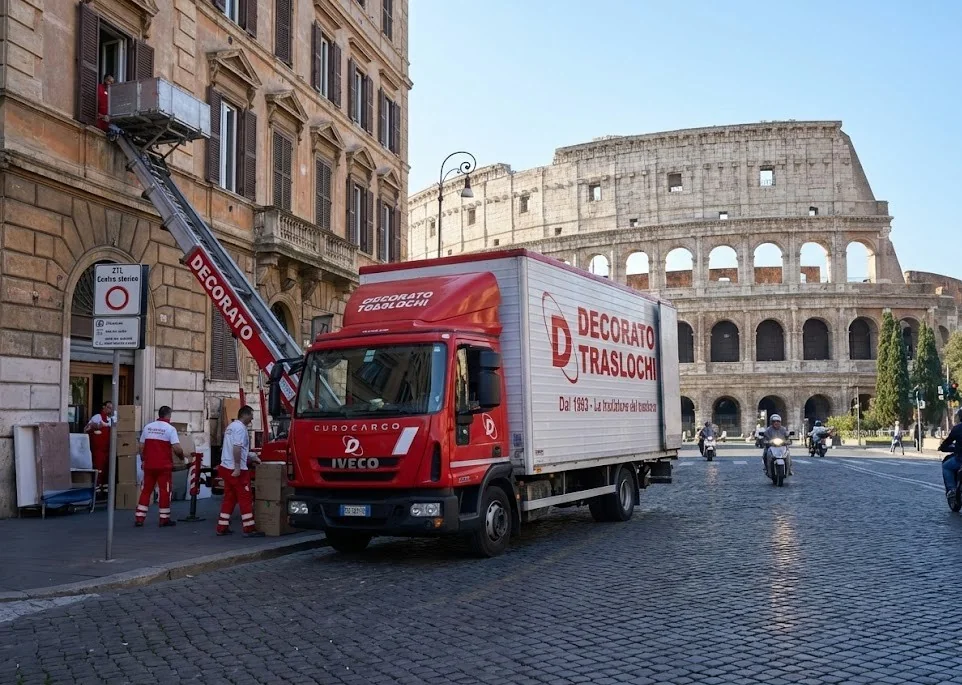 Decorato Milan Rome moving truck